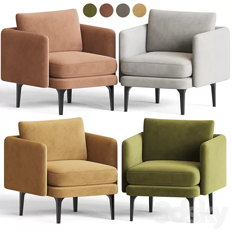 Auburn armchair westelm 3D Model