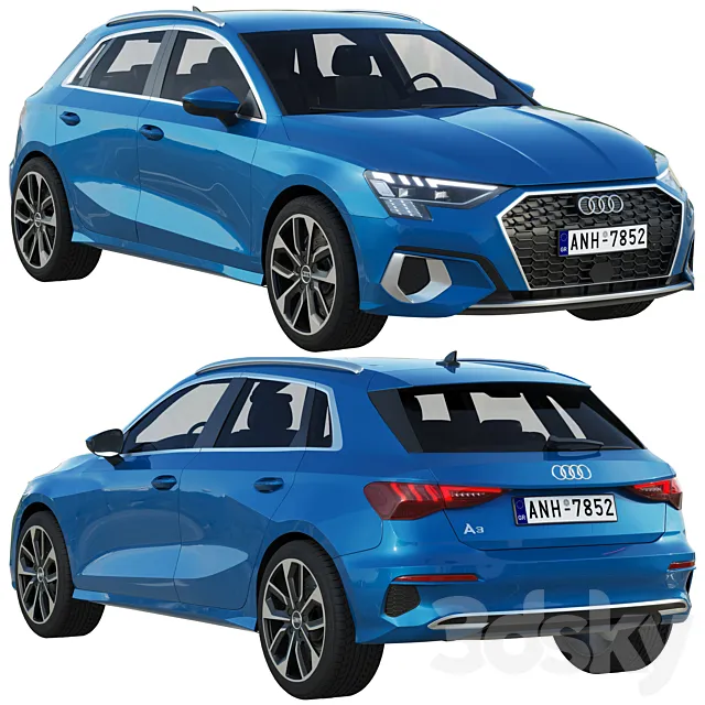Audi A3 Sportback 2021 3D Model