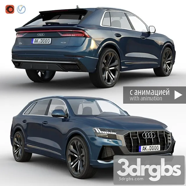 Audi Q8 2019 3D Model Free