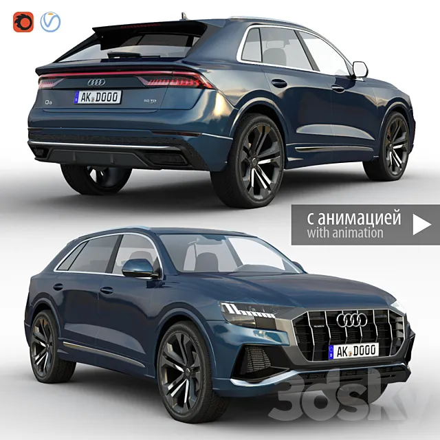 Audi Q8 2019 3D Model