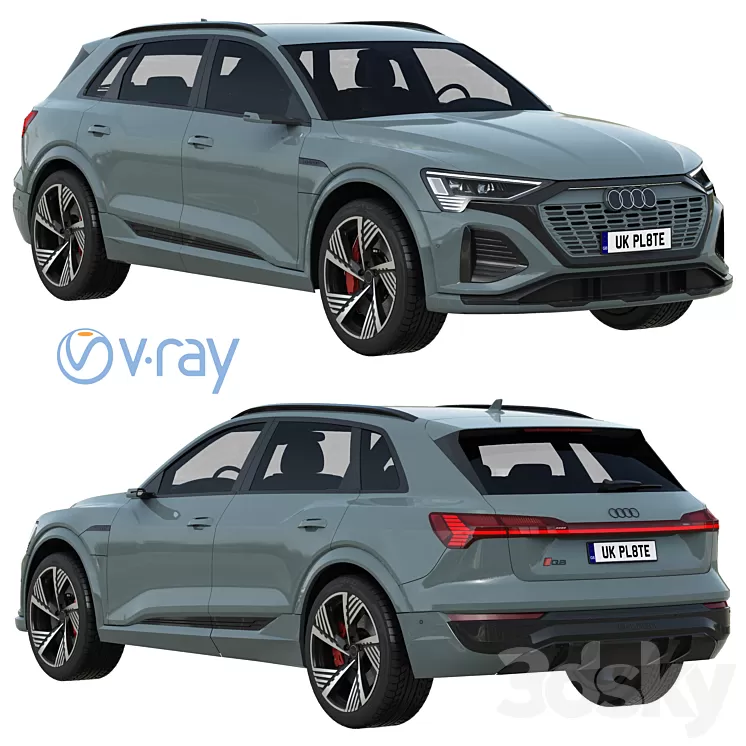 Audi Q8 e-tron 3D Model Free