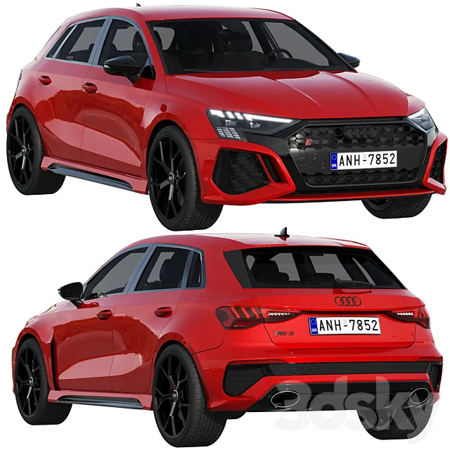 Audi RS3 Sportback 2021 3D Model
