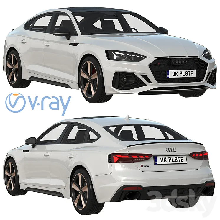 Audi RS5 Sportback 2020 3D Model Free
