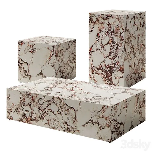 AUDO Plinth Marble Table by Norm (Menu) 3D Model