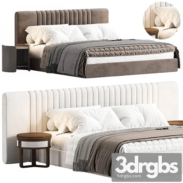 Audraya Upholstered Bed 3D Model Free