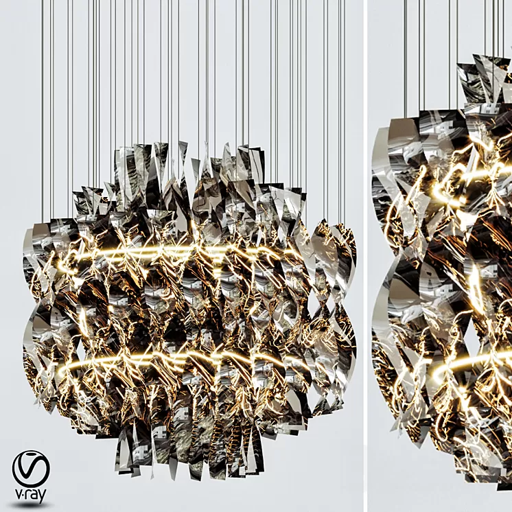 Aura fumo chandelier 3D Model