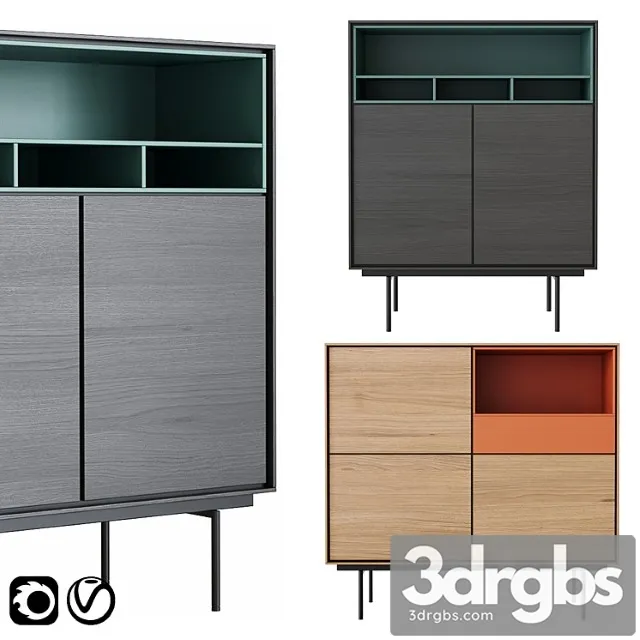 Aura High Sideboards By Treku 3D Model Free