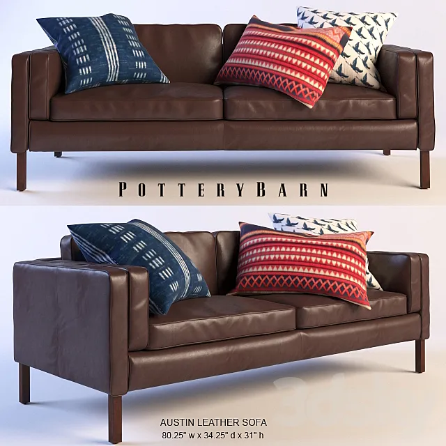 AUSTIN Collection - a collection of upholstered furniture in retro style 3DModel