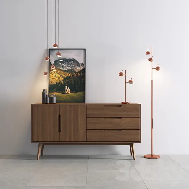 Austin Floor Lamp 3D Model