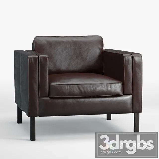 Austin Leather Armchair 3D Model Free