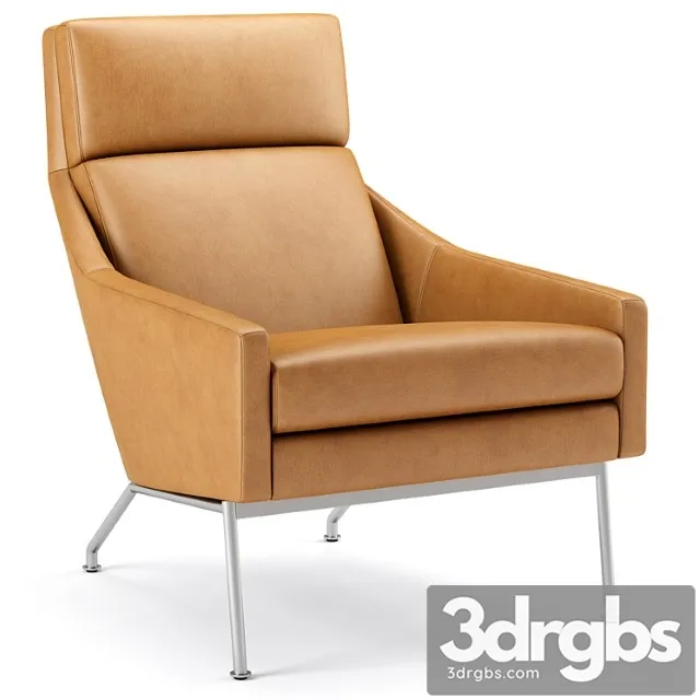 Austin leather armchair westelm 3D Model Free