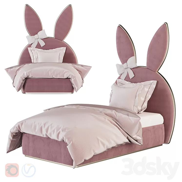 Author's bunny bed 3D Model