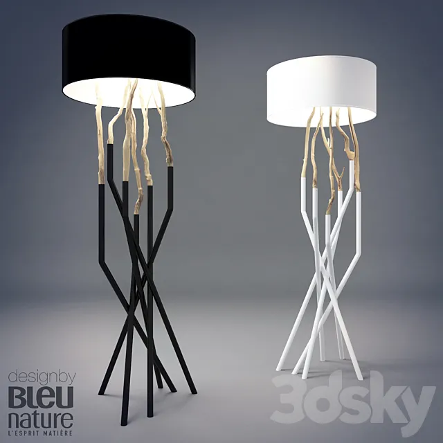 Autlayn floor lamp with shade 3D Model