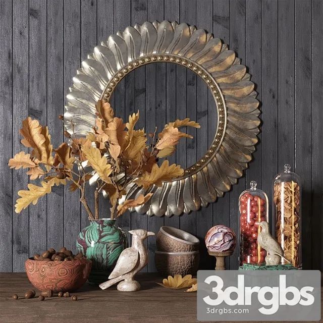 Autmn Decorative Set 3D Model Free