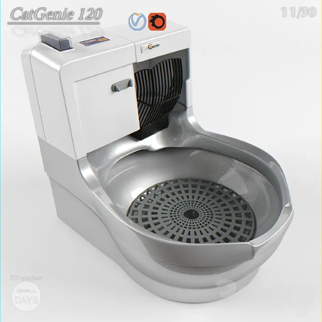 Automatic Cat Toilet Tsatgenie 120 3D Model Free