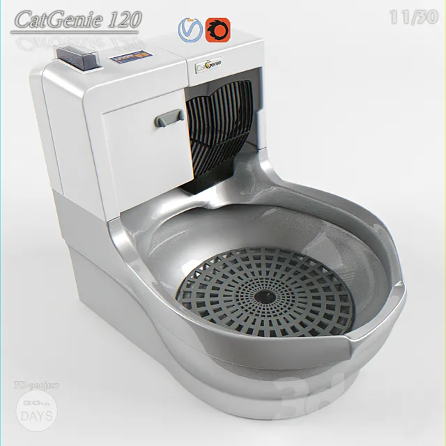 Automatic litter box CatGenie 120 3D Model
