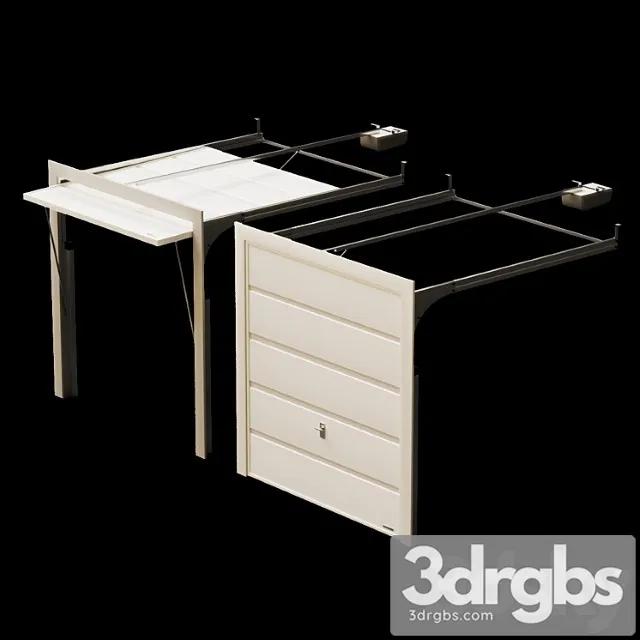 Automatic Overhead Garage Doors 3D Model Free