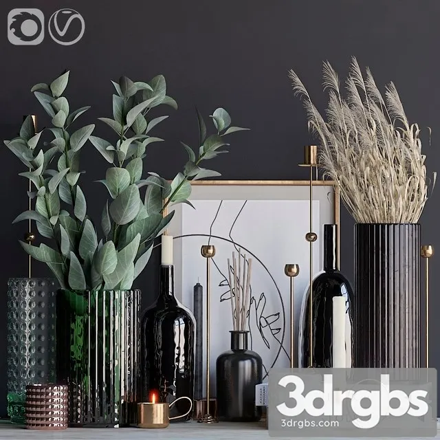 Autumn Decorative Set 5 3D Model Free