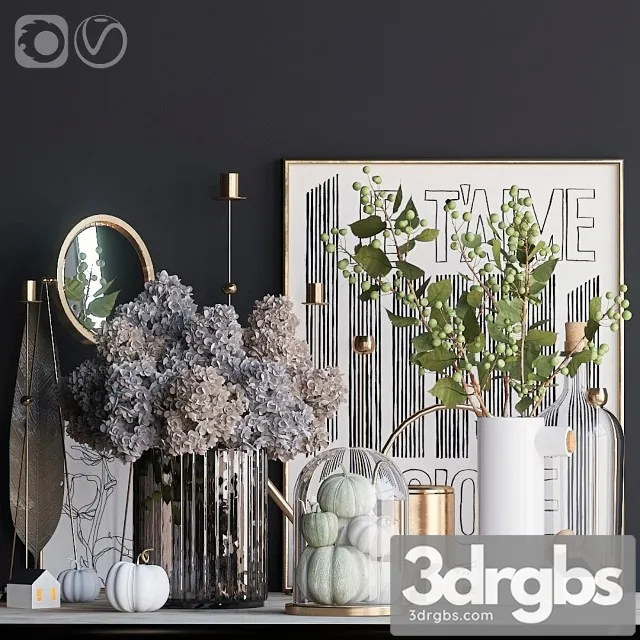 Autumn Decorative Set 6 3D Model Download
