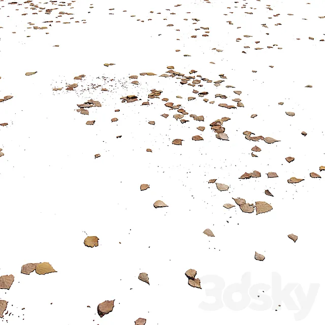 Autumn leaves 3D Model