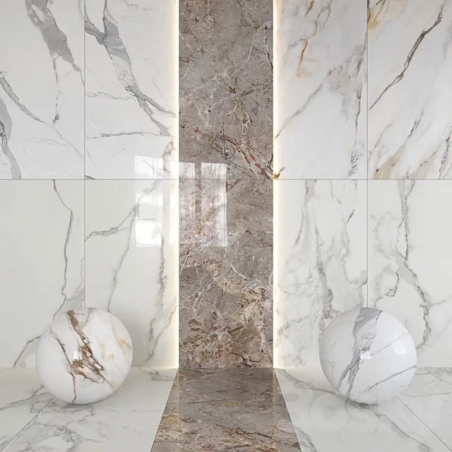 Ava Ceramica Marble set 3D Model