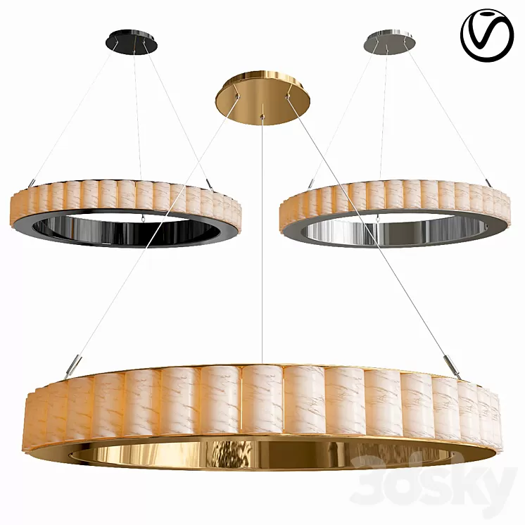 Avalon chandelier 3D Model Free