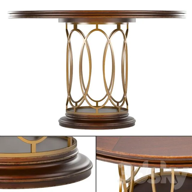 Avalon Heights-Neo Deco Pedestal Table 3D Model