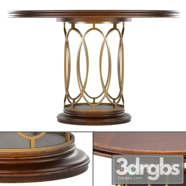Avalon Heights Neo Deco Pedestal Table 3D Model Free