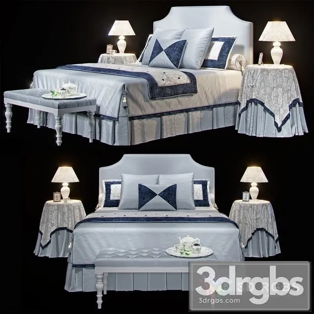 Avalon Neoclassic Bed 3D Model Free