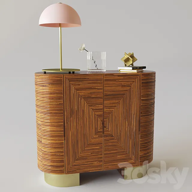 Avalon Rattan Bar 3D Model