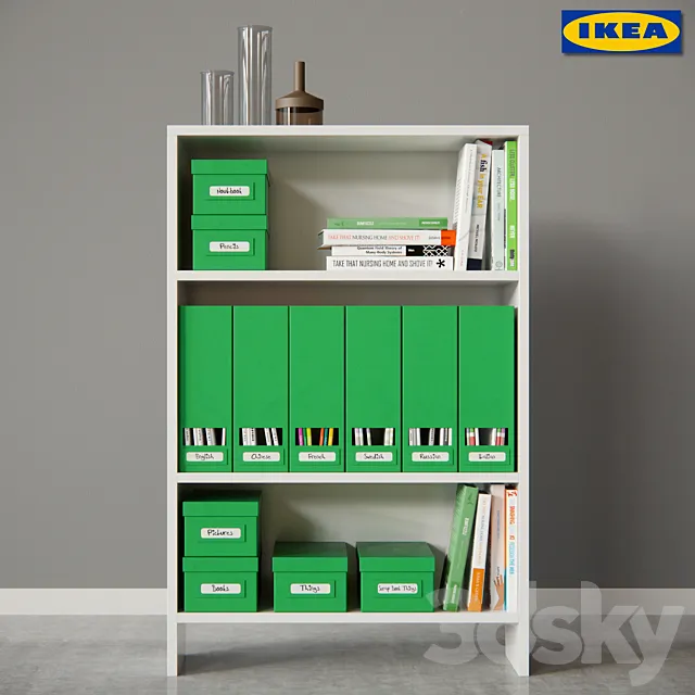 AVDALA bookcase & TJENA 3D Model