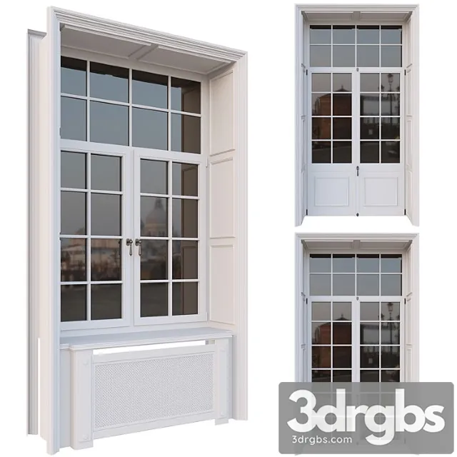 AVE Classic French Windows 3D Model Free