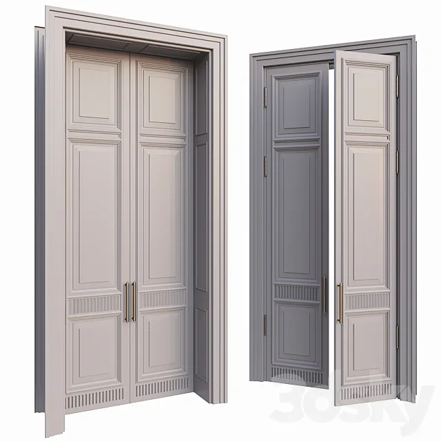 AVE Classic Gray Doors 3DModel