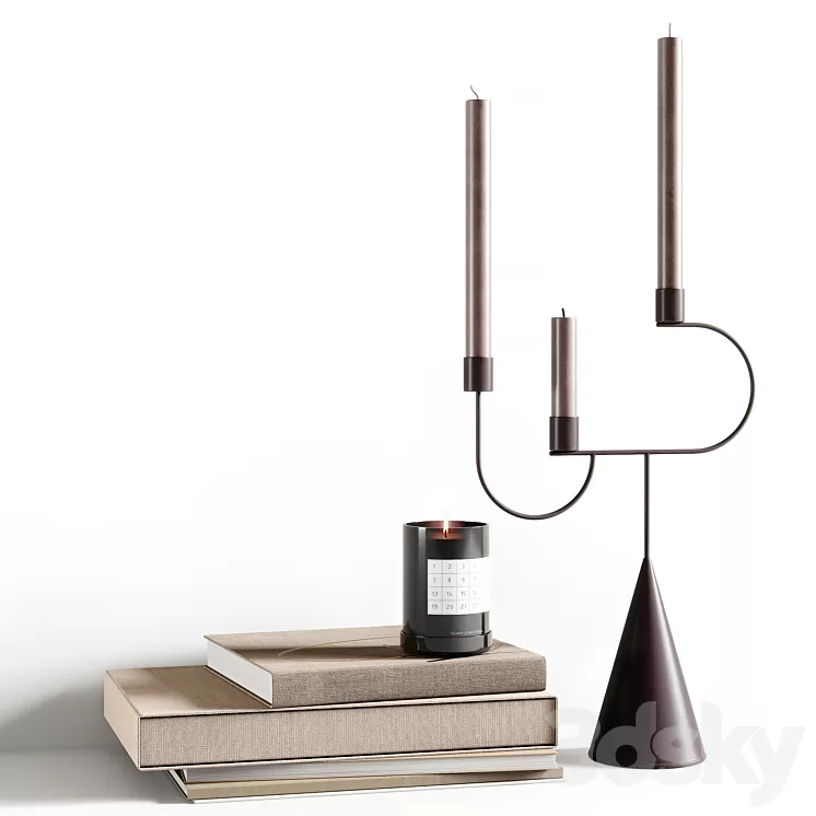 AVE Decorative Set With Candle 3D Model