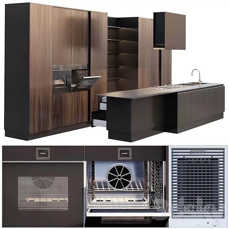 AVE Ernestomeda Emetrica kitchen & Barazza 3D Model