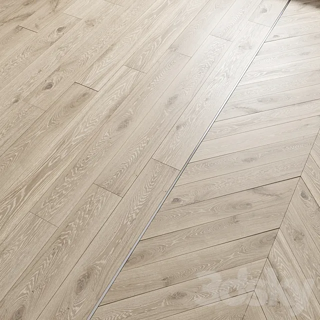 AVE Floor Perfection Oak 4K (Laminate and Chevron Tiles) 3D Model
