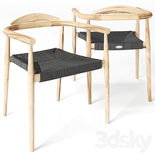 AVE Gloster Dansk Stacking Chair 3D Model