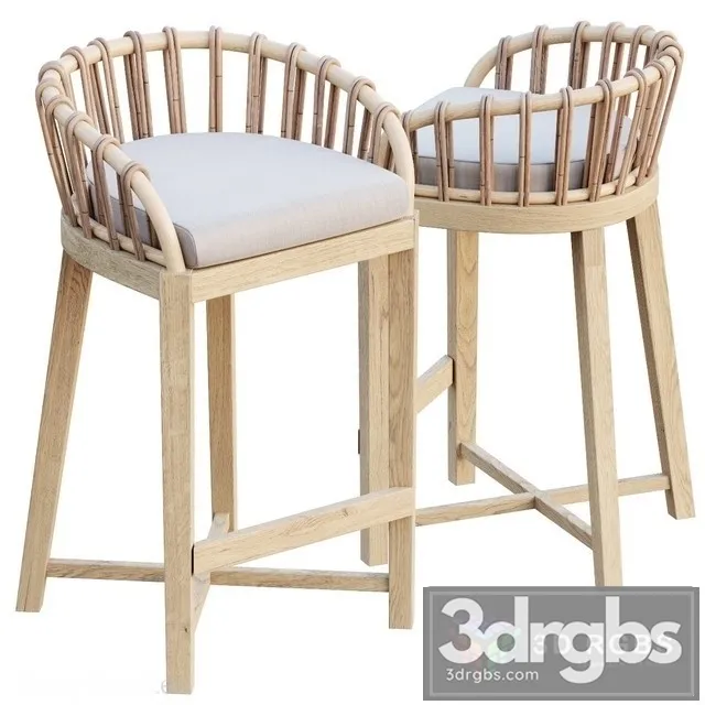 AVE Malawi Tub Barstool 3D Model Free