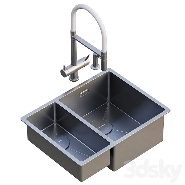 AVE Omoikiri Set 3D Model Free