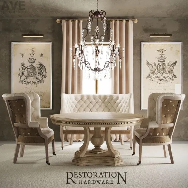 AVE Restoration Hardware English 19th c 3D Model