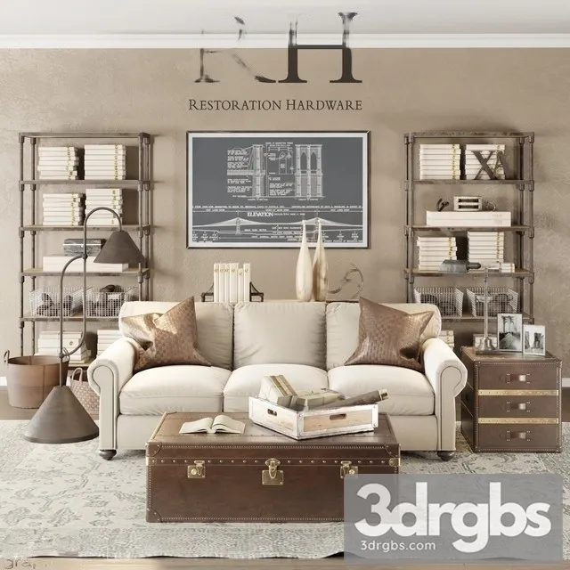 AVE Restoration Hardware Loft Set 3D Model Free