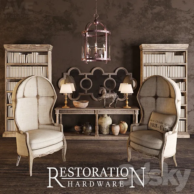 AVE Restoration Hardware set RH 3D Model