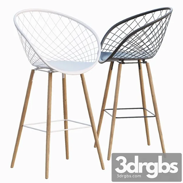 Ave sidera counter bar stool 2 3D Model Free