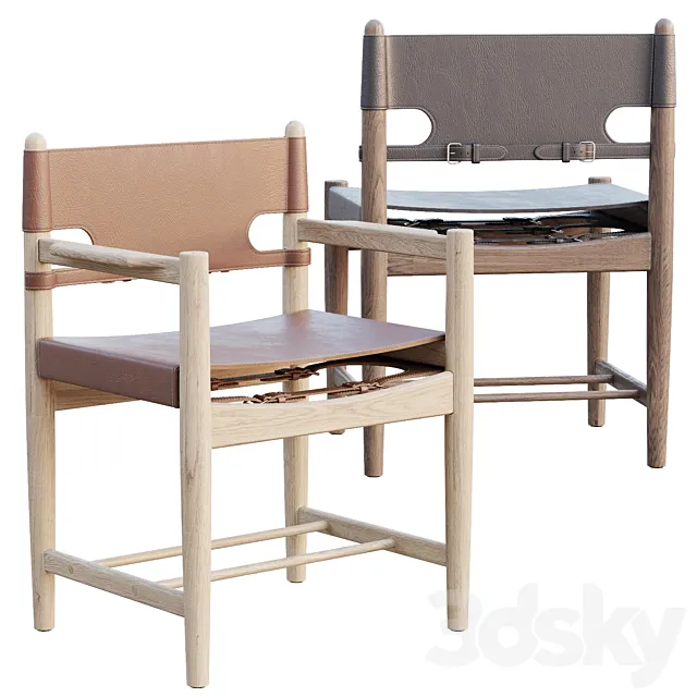 AVE Spanish Dining Armchair 3237 by Borge Mogensen 3D Model