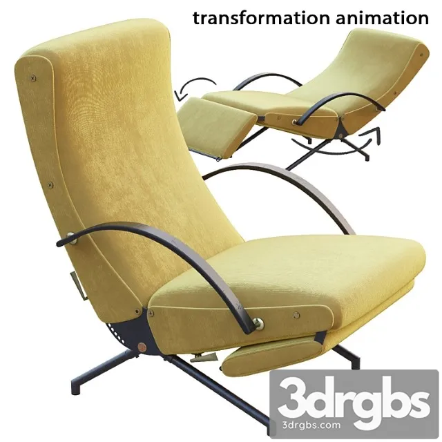 Ave tecno p40 lounge chair by borsani 1950 3D Model Free