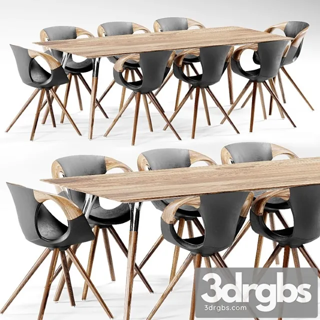 Ave tonon up chair & salt and pepper table 2 3D Model Free