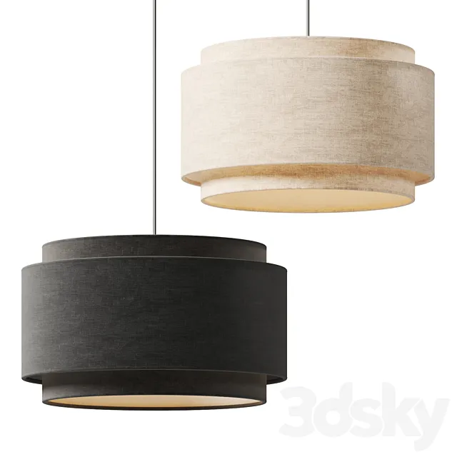 Avery Double Drum by Crate and Barrel 3D Model