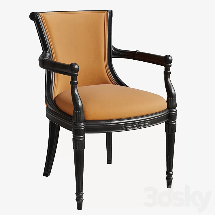 Avignon Upholstered armchair 3D Model Free