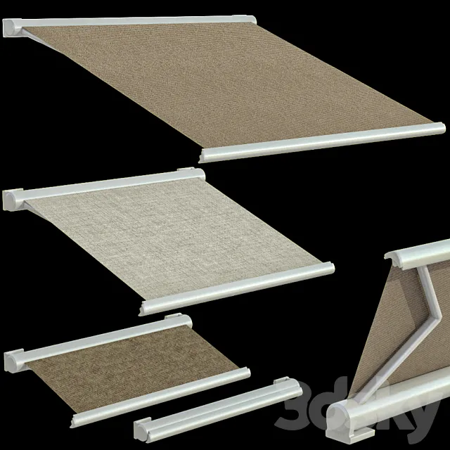 Awning awning for sun protection _ Sliding outdoor awning sun canopy 3D Model