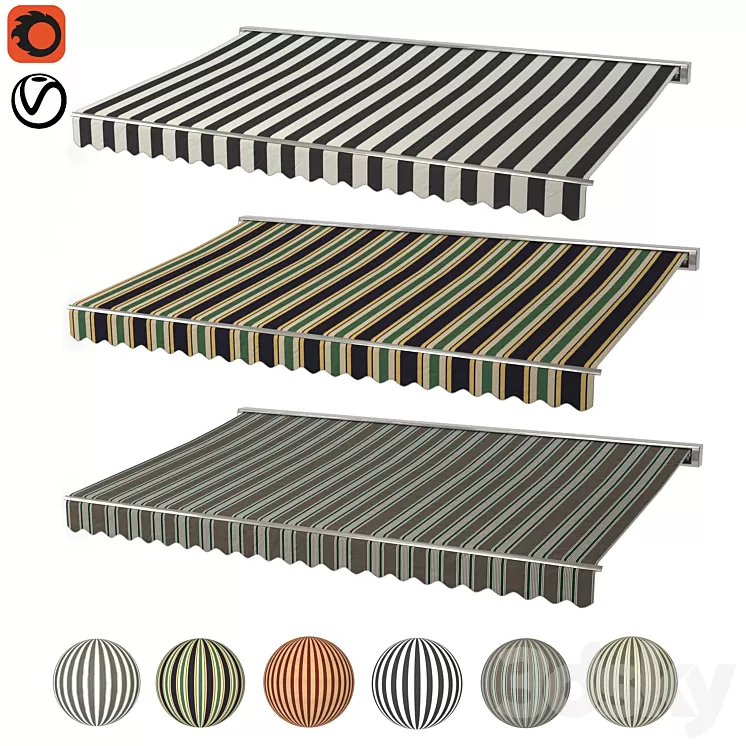 Awning set kitbash vol.04 3D Model